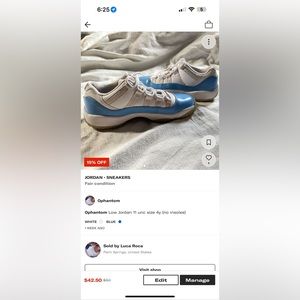 JORDAN UNC 11 SIZE 4Y